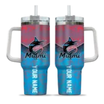 personalized miami marlins chevron stripe blue curved tumbler best selling 1.webp