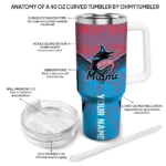 personalized miami marlins chevron stripe blue curved tumbler best selling 1.webp