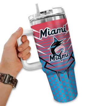 personalized miami marlins hex texture blue curved tumbler fashion forward 1 1.webp