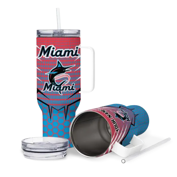personalized miami marlins hex texture blue curved tumbler high quality 1 1.webp