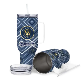 personalized milwaukee brewers bold diamonds navy blue curved tumbler high quality 1.webp