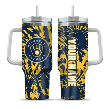 personalized milwaukee brewers burst swirl navy blue curved tumbler best selling 1.webp
