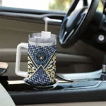 personalized milwaukee brewers chevron angle navy blue curved tumbler best selling 1.webp