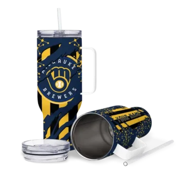 personalized milwaukee brewers claw cut navy blue black curved tumbler high quality 1.webp