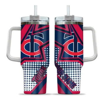 personalized minnesota twins arrow burst navy curved tumbler best selling 1.webp