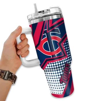 personalized minnesota twins arrow burst navy curved tumbler fashion forward 1.webp