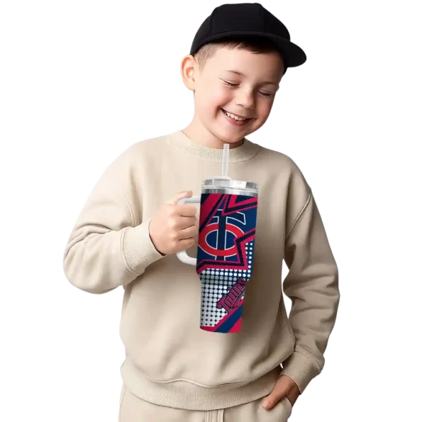 personalized minnesota twins arrow burst navy curved tumbler latest model 1.webp
