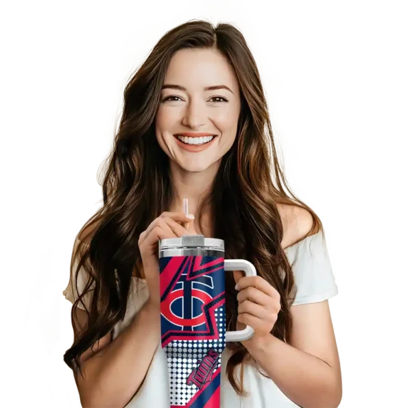 personalized minnesota twins arrow burst navy curved tumbler premium grade 1.webp