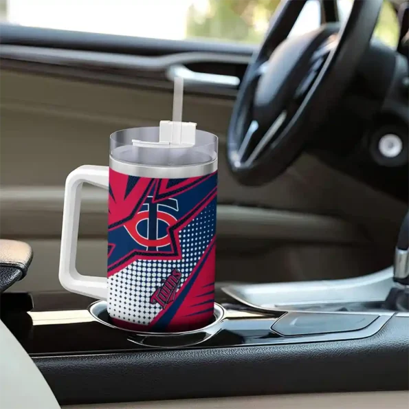 personalized minnesota twins arrow burst navy curved tumbler trendy 1.webp