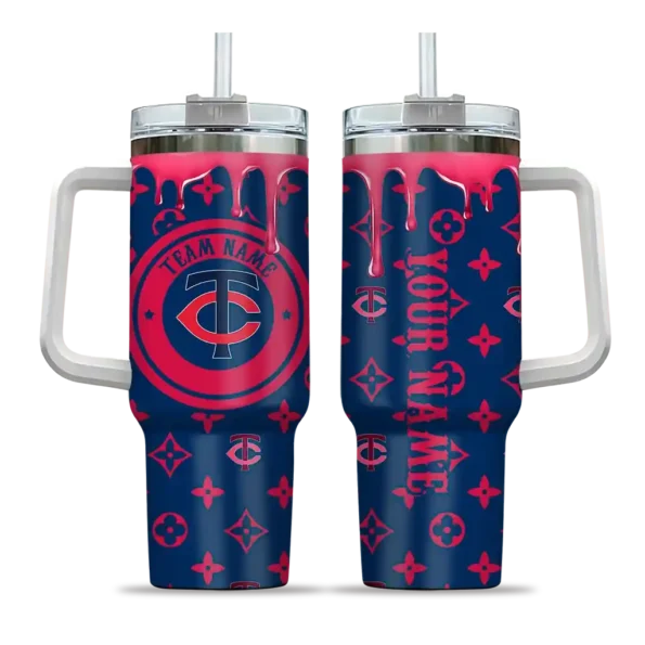 personalized minnesota twins bullseye drips navy curved tumbler best selling 1.webp