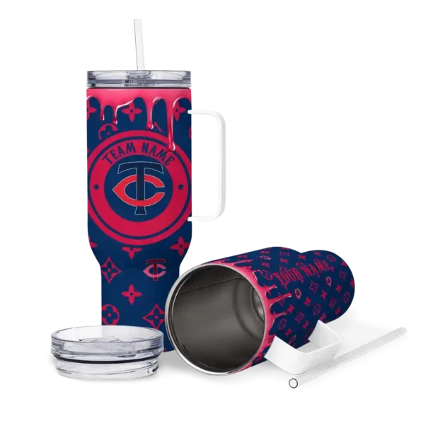 personalized minnesota twins bullseye drips navy curved tumbler high quality 1.webp