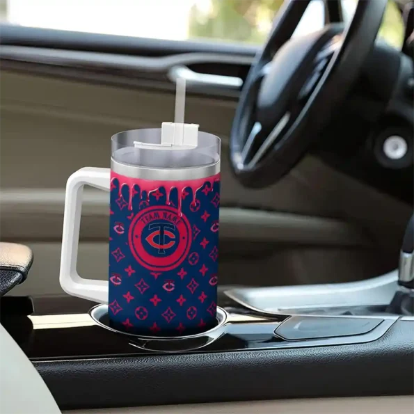 personalized minnesota twins bullseye drips navy curved tumbler trendy 1.webp