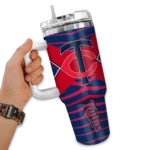 personalized minnesota twins chevron layers navy curved tumbler best selling 1.webp