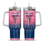 personalized minnesota twins gradient dots navy curved tumbler best selling 1.webp