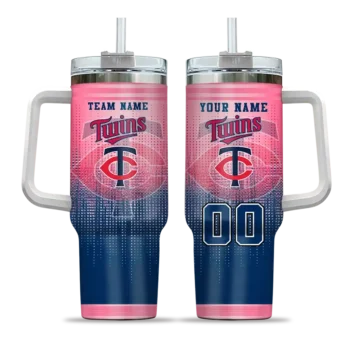personalized minnesota twins gradient dots navy curved tumbler best selling 1.webp
