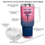 personalized minnesota twins gradient dots navy curved tumbler best selling 1.webp