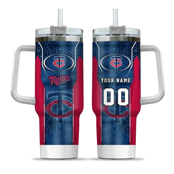 personalized minnesota twins hexagon armor navy curved tumbler best selling 1.webp
