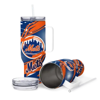personalized new york mets abstract paths blue curved tumbler high quality 1.webp