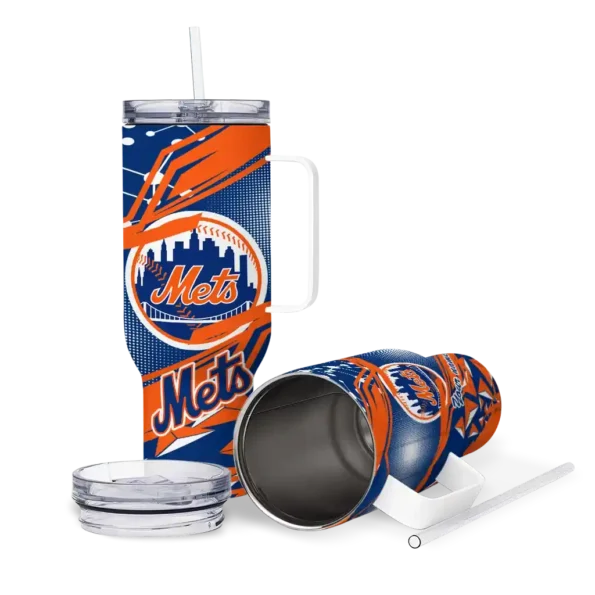 personalized new york mets abstract paths blue curved tumbler high quality 1.webp