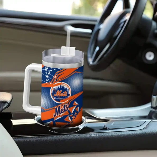 personalized new york mets abstract paths blue curved tumbler trendy 1.webp
