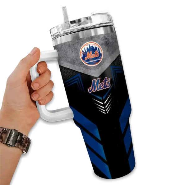 personalized new york mets arrow armor blue black curved tumbler fashion forward 1.webp