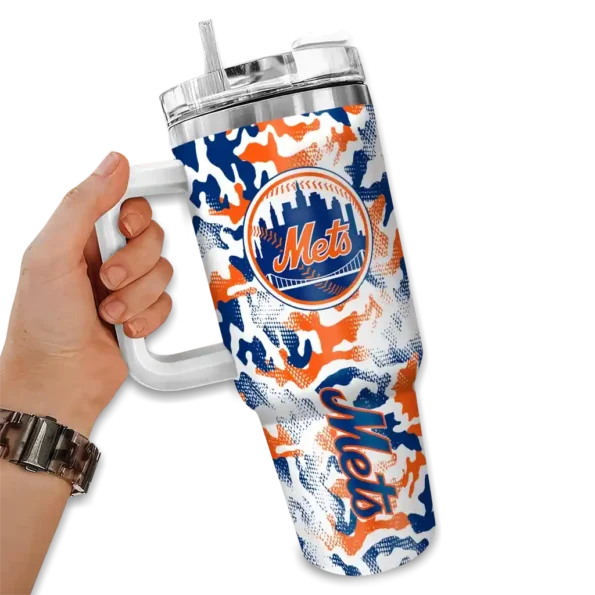 personalized new york mets camo mashup blue white curved tumbler fashion forward 1.webp