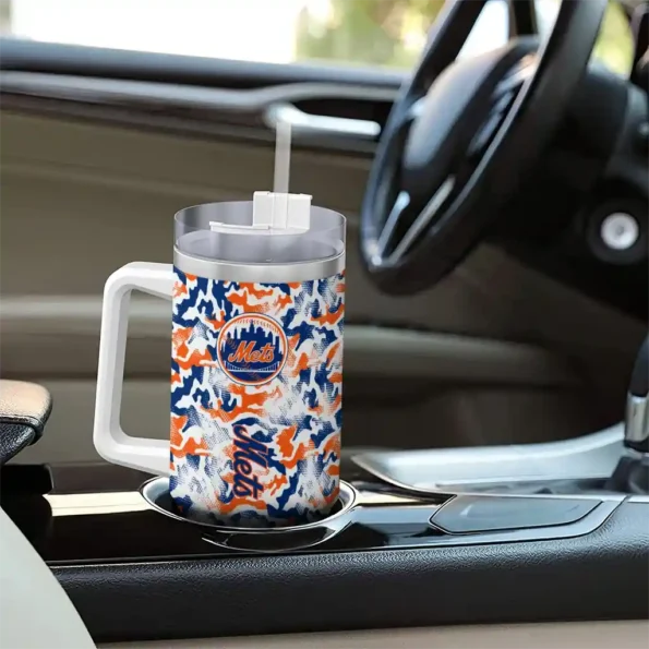 personalized new york mets camo mashup blue white curved tumbler trendy 1.webp