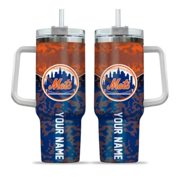 personalized new york mets chevron stripe blue curved tumbler best selling 1.webp