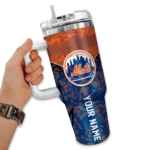 personalized new york mets chevron stripe blue curved tumbler best selling 1.webp