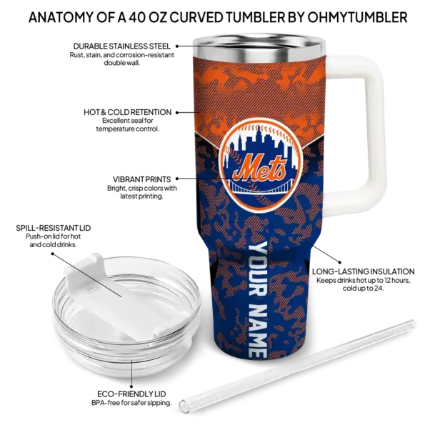 personalized new york mets chevron stripe blue curved tumbler new arrival 1.webp