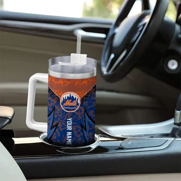 personalized new york mets chevron stripe blue curved tumbler trendy 1.webp