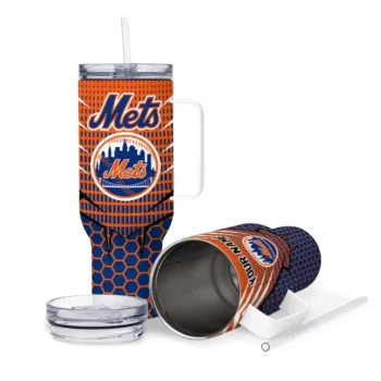 personalized new york mets hex texture blue curved tumbler high quality 1.webp