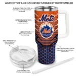 personalized new york mets hex texture blue curved tumbler best selling 1.webp