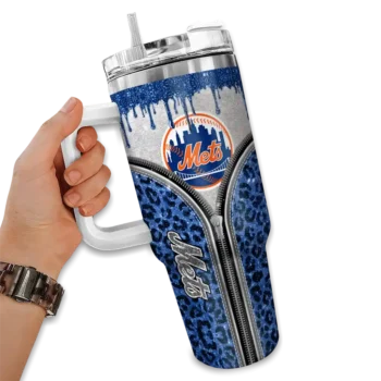 personalized new york mets leopard zipper blue curved tumbler fashion forward 1.webp