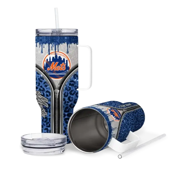 personalized new york mets leopard zipper blue curved tumbler high quality 1.webp