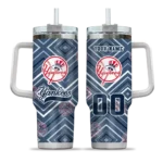 personalized new york yankees bold diamonds navy curved tumbler best selling 1.webp