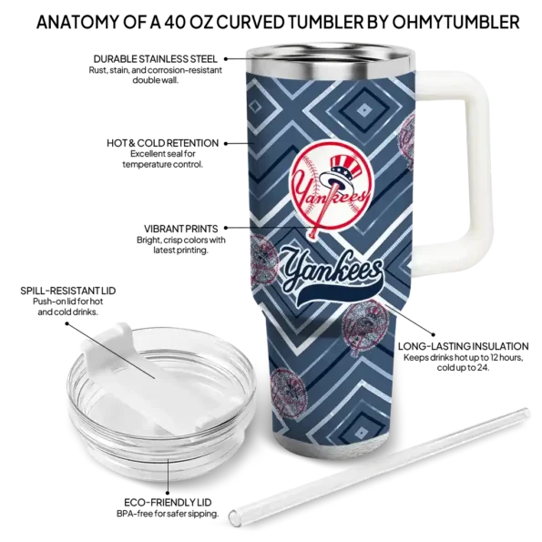 personalized new york yankees bold diamonds navy curved tumbler new arrival 1.webp
