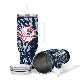 personalized new york yankees burst swirl navy curved tumbler high quality 1.webp