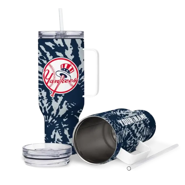 personalized new york yankees burst swirl navy curved tumbler high quality 1.webp