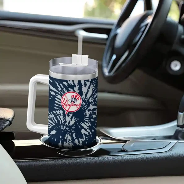 personalized new york yankees burst swirl navy curved tumbler trendy 1.webp