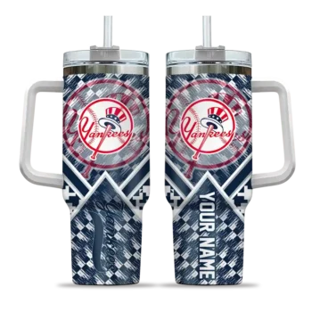 personalized new york yankees chevron angle navy curved tumbler best selling 1.webp