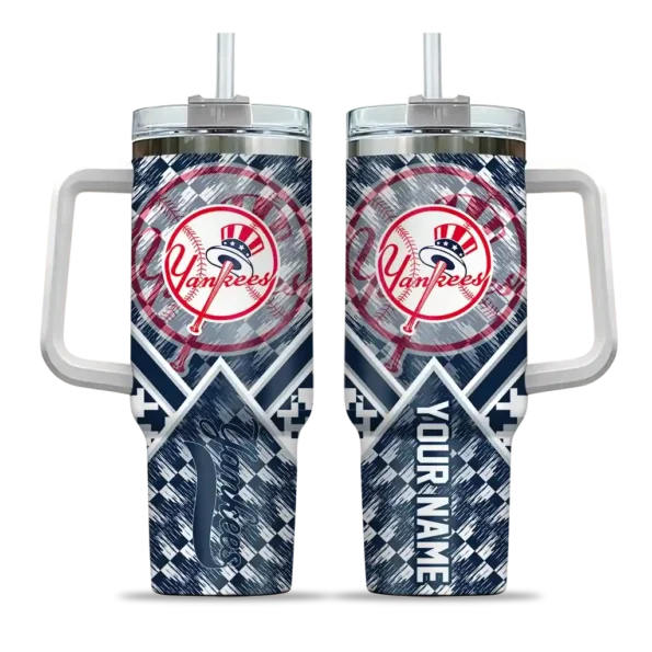personalized new york yankees chevron angle navy curved tumbler best selling 1.webp