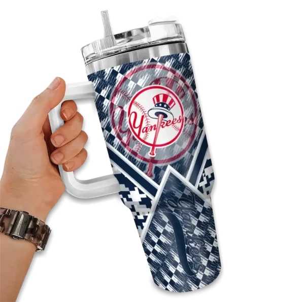personalized new york yankees chevron angle navy curved tumbler fashion forward 1.webp