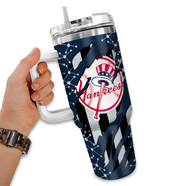 personalized new york yankees claw cut navy black curved tumbler fashion forward 1.webp