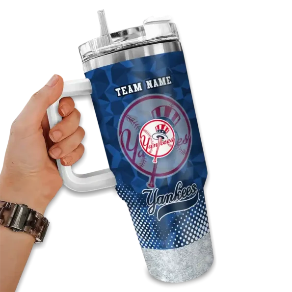personalized new york yankees geometric prism navy curved tumbler fashion forward 1.webp