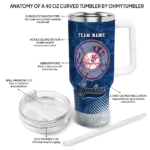 personalized new york yankees geometric prism navy curved tumbler best selling 1.webp
