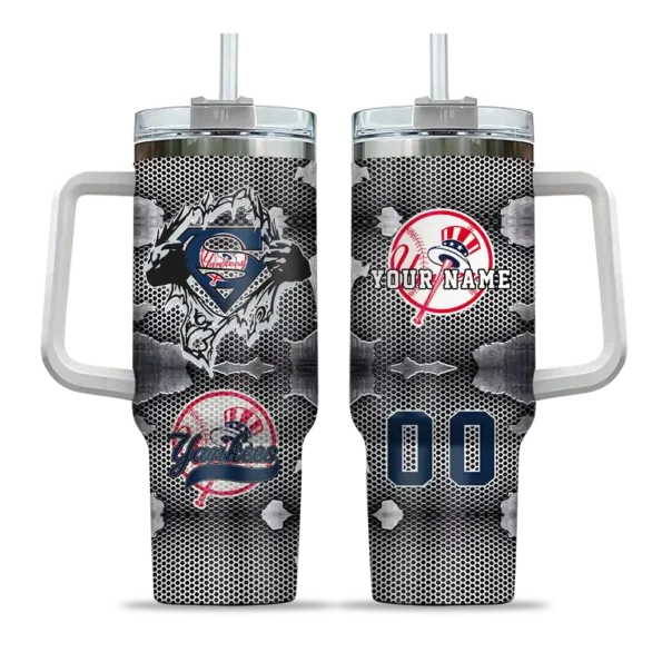 personalized new york yankees superman shield navy gray curved tumbler best selling 1.webp