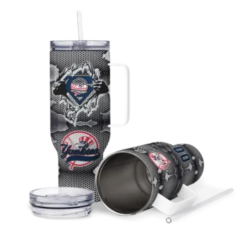 personalized new york yankees superman shield navy gray curved tumbler high quality 1.webp