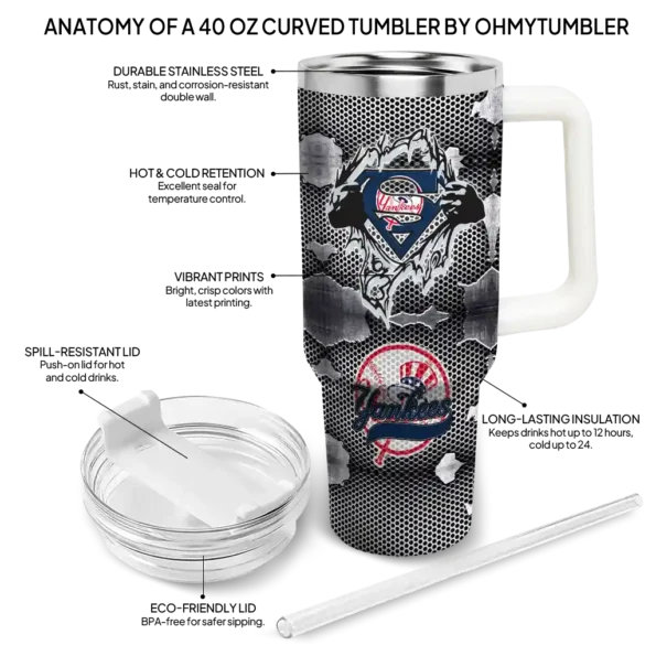 personalized new york yankees superman shield navy gray curved tumbler new arrival 1.webp