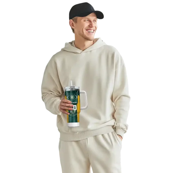 personalized oakland athletics hexagon armor green curved tumbler top rated 1.webp